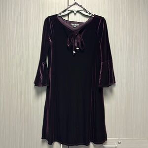 Jessica Howard Bell Sleeve Eggplant Dress, Sz 6